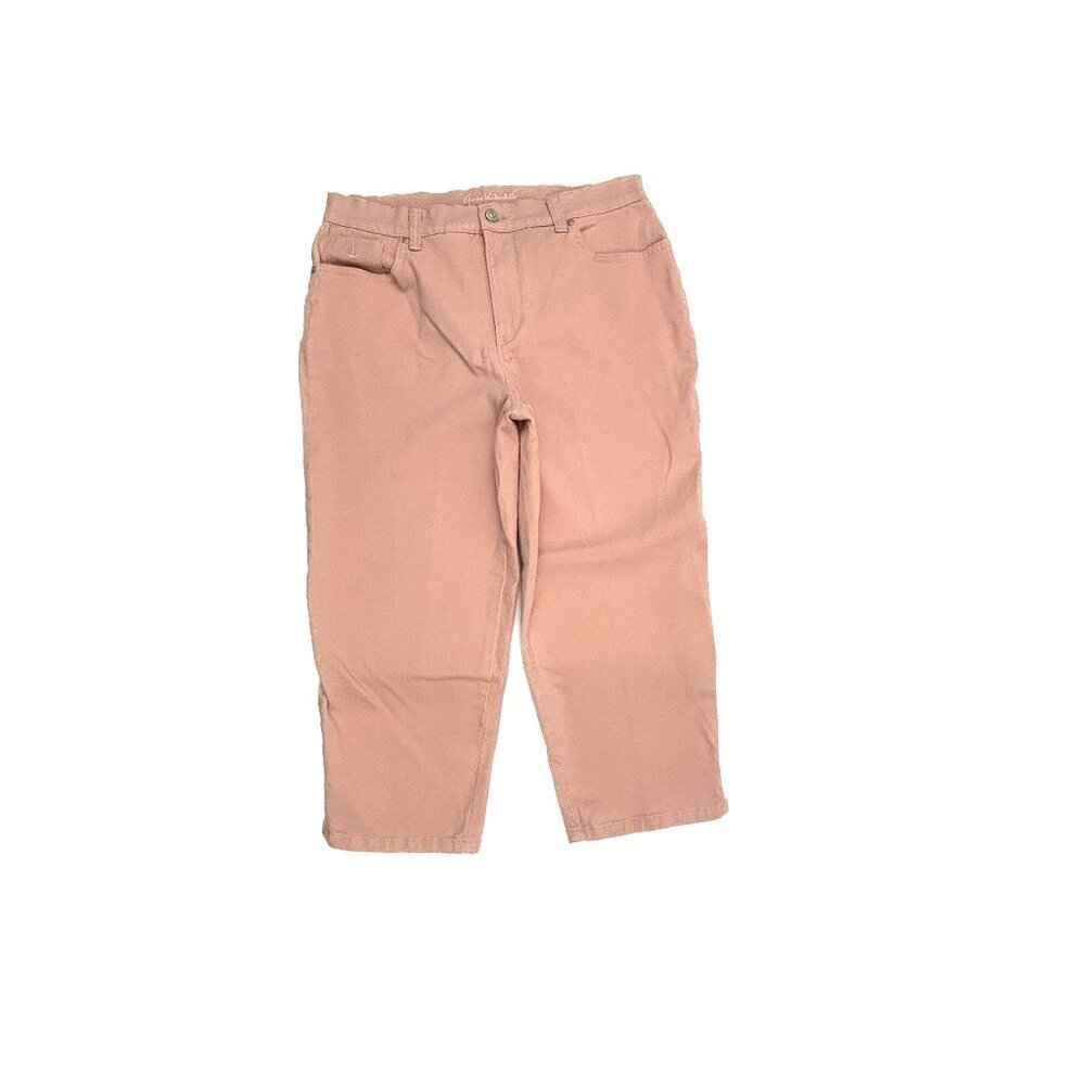 Gloria Vanderbilt Amanda Capri Women's size 12 Peach Orange Denim jeans